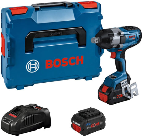 Zakrętarka udarowa Bosch Professional GDS 18v-1050 h - biturbo - z 2 akumulatorami 18 V (8,0 Ah) i ładowarką