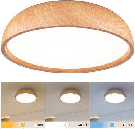 Paulmann choice łazienka lampa sufitowa LED oka ip44 biały przełącznik 950lm 230v 24w wygląd drewna