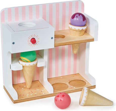 Sklep Mentari - kiosk z lodami - 20x8,5x18,5cm - z 3 gałkami i 3 rożkami - 3 lata