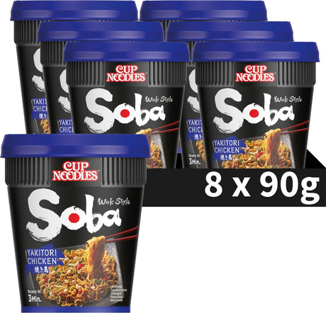 Makaron Nissin Soba Cup - makaron yakitori w stylu woka - makaron instant - 8 sztuk