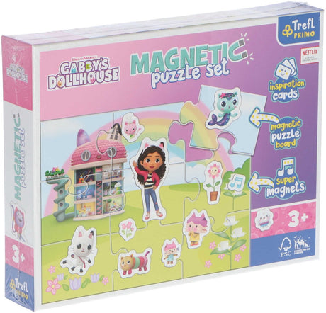 Puzzle magnetyczne Trefl Domek dla lalek Gabby - zabawka edukacyjna.