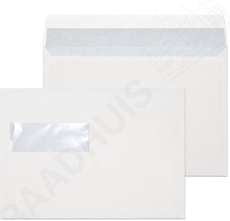 Koperta służbowa ratusza c5 - 162x229mm - okienko lewe - z paskiem samoprzylepnym - biała - 100 sztuk - koperta - rd-402560-100