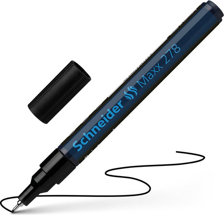 Schneider schrijfwaren schneider lakmarker - maxx 278 - lijnbreedte 0,8 mm - zwart - verfstift - s-127801