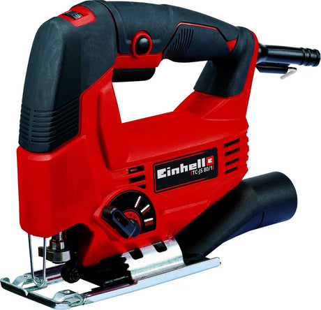 Wyrzynarka elektryczna Einhell tc-js 80 1 - 550 w - częstotliwość uderzeń 1000-3000 t min - wysokość skoku: 20 mm - cięcia ukośne: max. 45°
