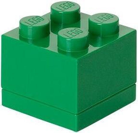 Lego - pudełko do przechowywania mini klocek 4 - polipropylen - zielony
