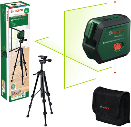 Zestaw Bosch Advanced Level 2g - laser krzyżowy ze statywem