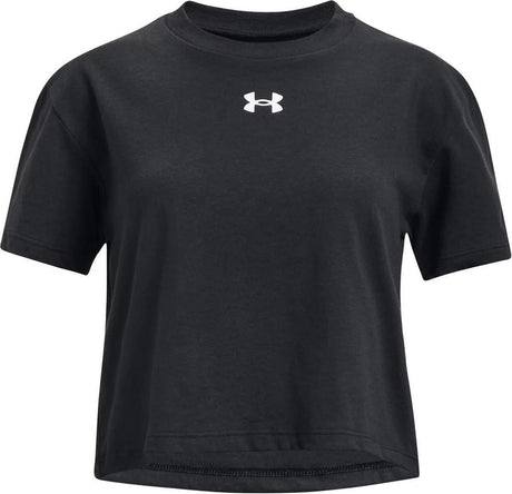 Dziewczęca koszulka sportowa Under Armour UA Crop Sportstyle Logo SS - rozmiar YMD