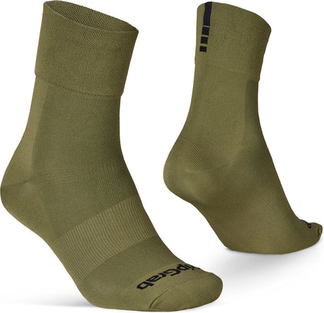 Gripgrab - lekkie letnie skarpetki rowerowe SL Performance 1 para skarpet rowerowych Coolmax regularny krój - oliwkowa zieleń - unisex - rozmiar L (44-47)