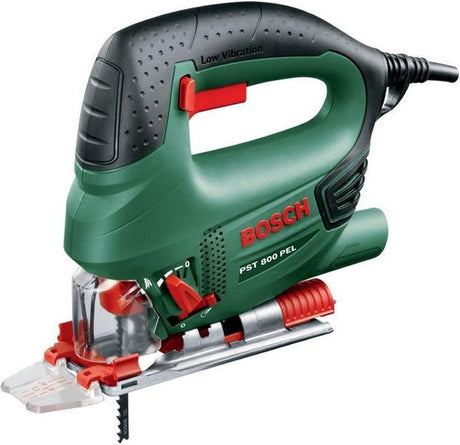 Wyrzynarka Bosch pst 800 Pel - 530 W - z plastikową obudową i 1 brzeszczotem do wyrzynarki do drewna