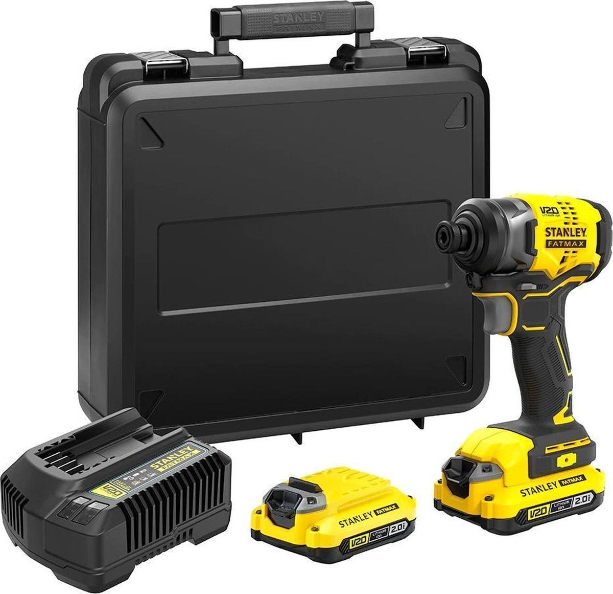Stanley sfmcf810d2k fatmax® v20 akumulatorowa wkrętarka udarowa 170nm bezszczotkowa 18v 2.0ah w etui