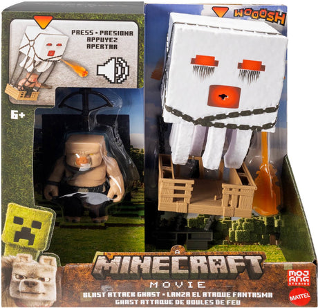 Film Minecraft: duch ataku wybuchowego – figurka o średnicy 25 cm ze światłem, dźwiękiem i ognistym pociskiem