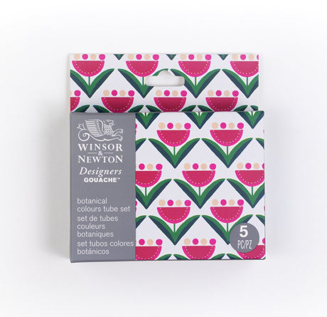 Winsor Newton 0690183 Designerski zestaw botaniczny do gwaszu 5x14ml – Wysokiej jakości gwasz do ilustracji kwiatowych i botanicznych