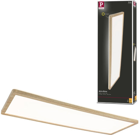 Panel LED Paulmann atria połysk podświetlenie ip44 kątowy 580x200 mm 22w 2300lm 3000k wygląd drewna