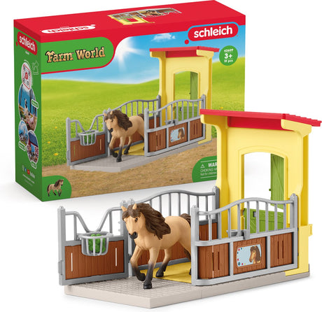 Schleich Farm World - stajnia dla kuców z islandzkim ogierem - zabawka farmy - 42609