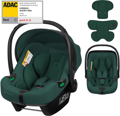 Fotelik samochodowy Lionelo Astrid i-size – adac 5-gwiazdkowy – 40-87 cm – rwf – pianka z pamięcią kształtu – regulowany zagłówek (7 cm) – pasy holmbergs – kompatybilny z wózkiem z bazą isofix – standard i-size – bezpieczny dla światła