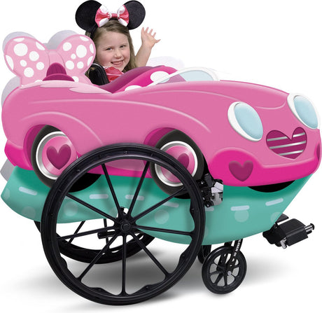 Przebranie Disneya - przedszkolaki CG Minnie Friends, różowy adaptacyjny pokrowiec na wózek inwalidzki Minnie, rozmiar jeden rozmiar, dziewczęta
