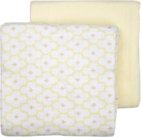 Lodger swaddler - 2 stuks - 110 x 110 cm - matcha butter