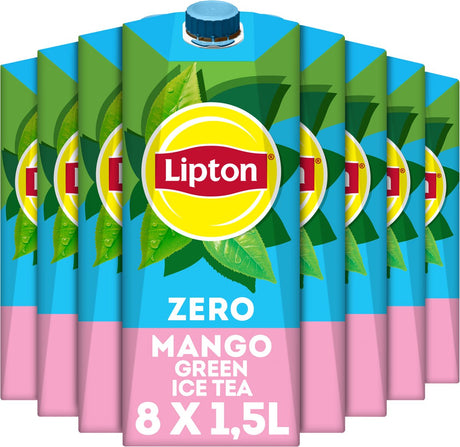 Herbata mrożona Lipton zielona - mango zero - pyszny smak, bez cukru - 8 x 1,5 l