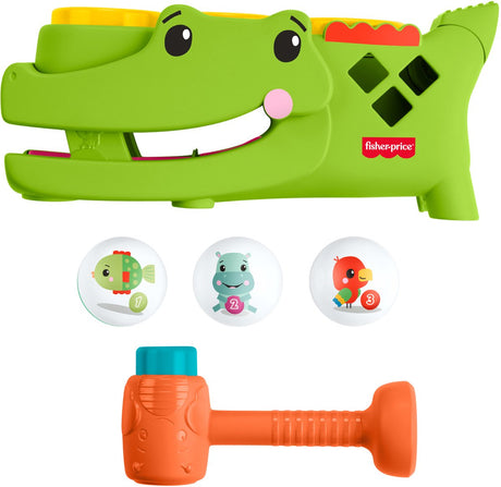 Rolligator do siadania i stukania Fisher-Price - zabawka dla dziecka z funkcją stukania i raczkowania - 3 piłki i młotek