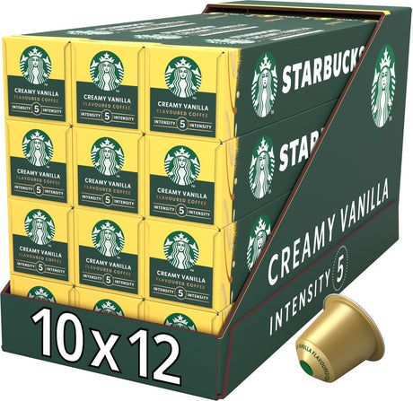Kapsułki Starbucks by Nespresso kremowo-waniliowe - 10 filiżanek do kawy x 12 pudełek