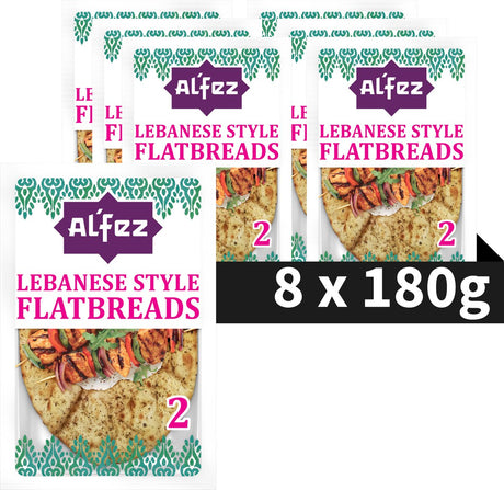 Podpłomyk libański Al'fez al'fez - 8 x 180 gramów - wrap libański - wegetariański - zioła za'atar - wrapy pieczone w tandoor - opakowanie wartościowe