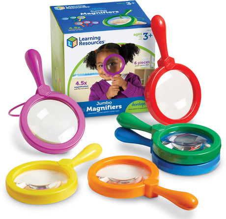 Materiały edukacyjne Podstawowe lupy Jumbo (zestaw 6 sztuk) – 3+