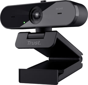 Trust tw-250 qhd webcam 2560 x 1440 pixel standvoet, klemhouder