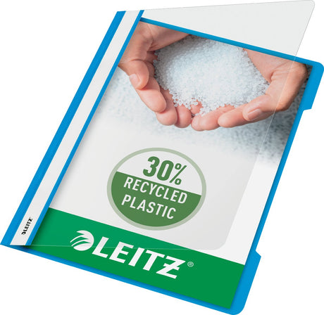 Szybki utrwalacz Leitz a4 - 30% przedkonsumenckiego plastiku pochodzącego z recyklingu - 25 sztuk - jasnoniebieski