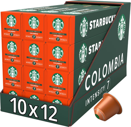 Kapsułki Starbucks by nespresso Kolumbia - 10 filiżanek do kawy x 12 pudełek