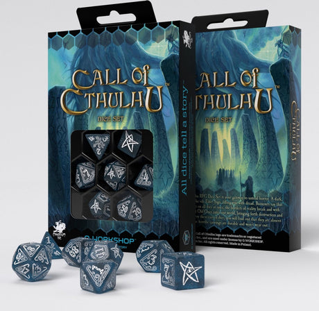 Q-workshop Call of Cthulhu - zestaw kości otchłani białych
