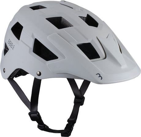 Bbb cycling mtb helm nanga - met bevestiging voor camera of verlichting - wasbare padding - fietshelm volwassenen: heren dames - mat grijs wit - m - bhe-54 m