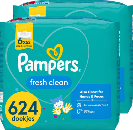 Chusteczki dla niemowląt Pampers Fresh Clean - 12 x 52 = 624 chusteczki