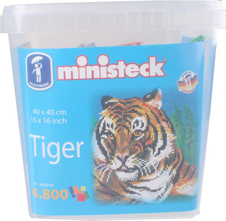 Ministeck tiger xxl eimer - projekt rękodzielniczy dla dzieci od 6 lat