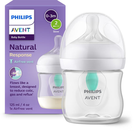 Philips avent butelka dla niemowląt Natural Response 125ml – przepływ 2 – antykolkowa – 1 butelka - noworodek - scy670 01