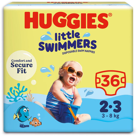 Huggies Little Swimmers - pieluszki do pływania - rozmiar 2 3 - (3 do 8 kg) - opakowanie wartościowe - 36 sztuk