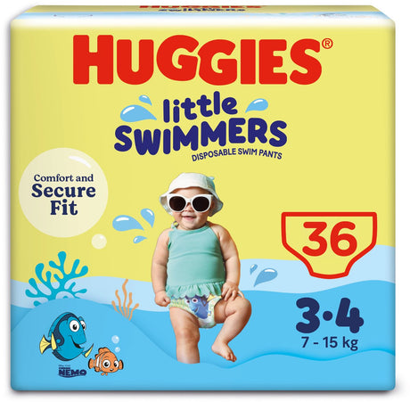Huggies Little Swimmers - pieluszki do pływania - rozmiar 3 4 - (7 do 15 kg) - pakiet wartościowy - 36 sztuk