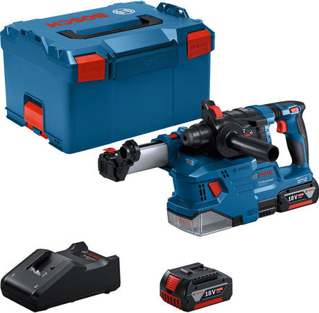 Bosch blue bosch professional gbh 18v-22 akumulatorowy młot wielofunkcyjny sds-plus 1.9j + odsysanie pyłu 18v 4.0ah w etui - 0611924003