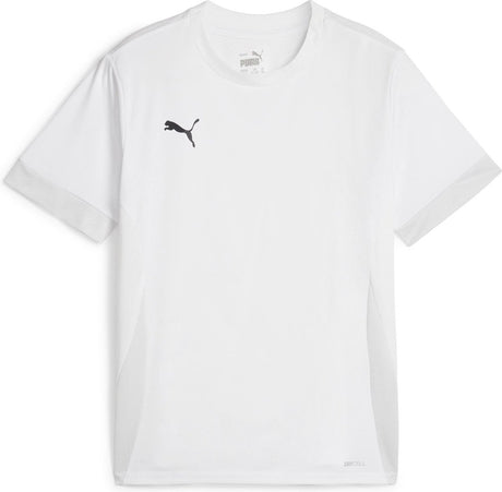 Koszulka sportowa unisex Puma Teamgoal Matchday Jersey jr - biało-czarno-szara z piórami