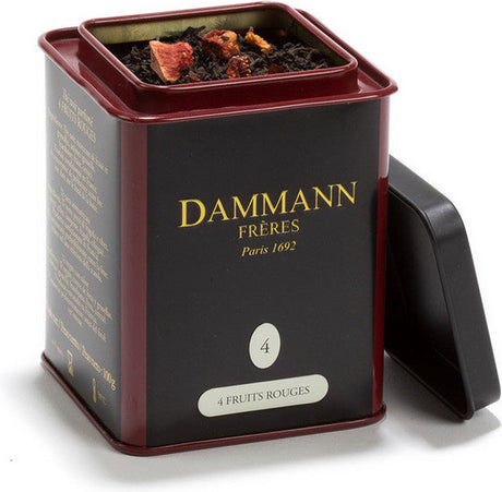 Dammann frères - 4 róże owocowe - 100 gramów czarnej herbaty sypanej o aromatach owocowych