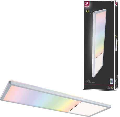 Panel LED Paulmann atria połysk podświetlenie kątowy 580x200 mm 20w 2000lm rgbw chrom matowy możliwość ściemniania