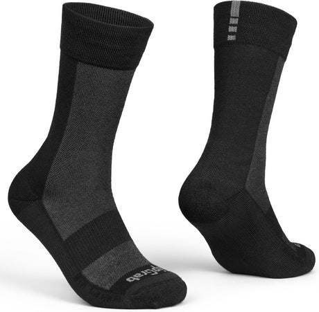 Gripgrab - zimowe skarpetki rowerowe z merynosów alpejskich, bardzo wysokie, bardzo wysokie - czarne - unisex - rozmiar s