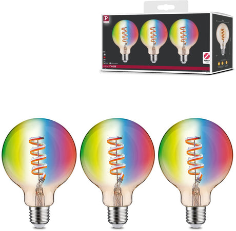 Filament Paulmann 230 V Smart Home Zigbee 3.0 LED Globe G95 E27 3x470LM 3x6,3W RGBW+ Możliwość ściemniania Złoty