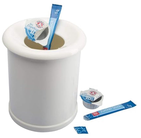 Kosz na śmieci stołowe Westmark, 1 l, plastik, biały, 12,4 x 12,4 x 14,2 cm