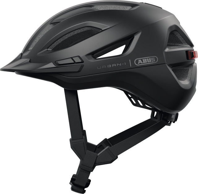 Kask rowerowy Abus urban-i 4.0 ace aksamitny czarny m - 54-58 cm - czarny - nadaje się do użytku na rowerach elektrycznych - rowerach miejskich - 280 g
