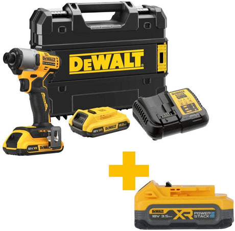 Dewalt dcf840d2t-qw | Bezszczotkowa wkrętarka udarowa xr 18v w tstak (2x akumulator 2,0ah + ładowarka) - dcf840d2t-qw