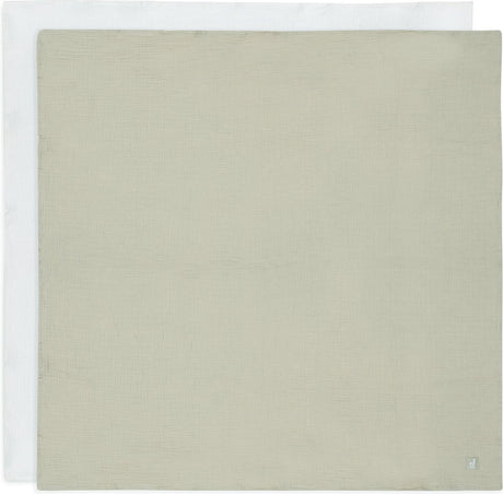 Jollein hydrofiele doek small 70x70cm olive green ivory (4pack)