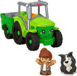 Traktor dla małych ludzi Fisher Price – muzyczny pojazd pchający z przyczepą i 2 figurkami