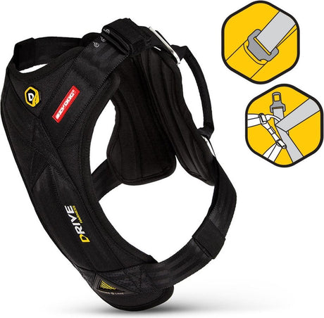 Ezydog drive honden auto tuig - veiligheidsharnas - 49 106cm - zwart l