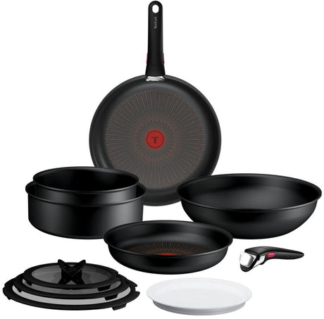 Tefal ingenio Excellence fusion – zestaw patelni – 11 elementów – łącznie z pokrywką – uchwytami