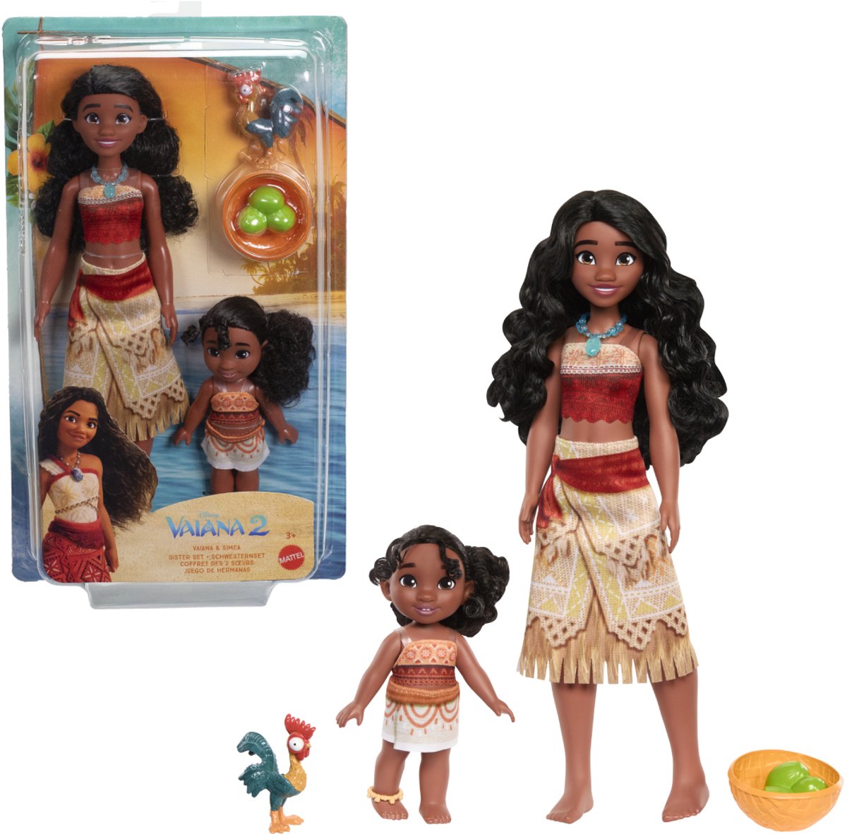 Zestaw Mattel Disney Princess Vaiana i Siostra Simea - Vaiana 2 - Lalka modowa